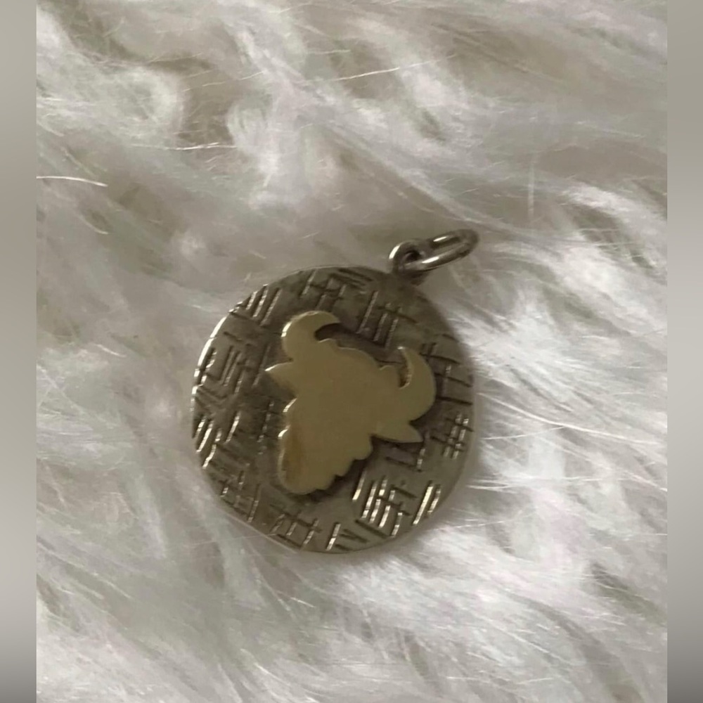Silver & gold detailed TAURUS ♉️  
925 Solid Silver 
Unisex